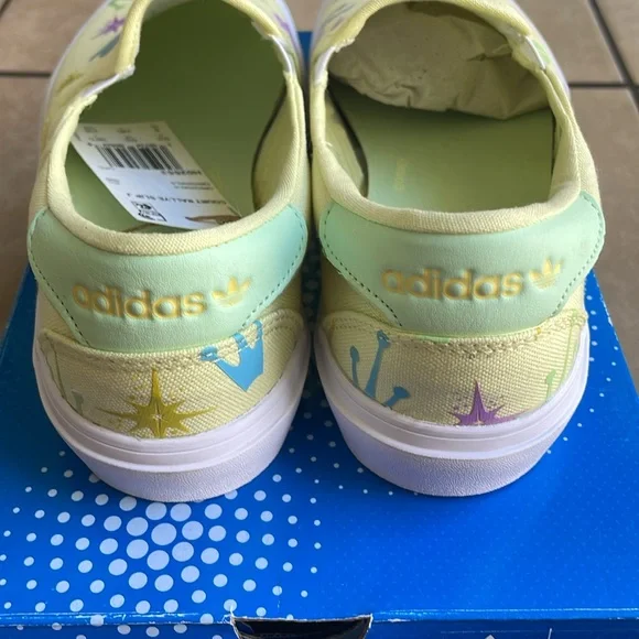 Adidas Disney Princess Court Rallye Slip-On Sneakers - Light Green - Picture 4 of 5